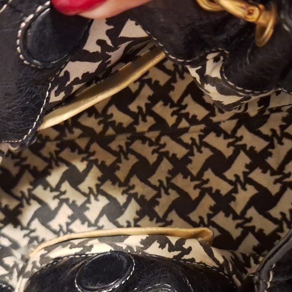 Juicy Couture Vintage Black Leather hobo hand bag EUC 13x8 - Picture 3 of 10